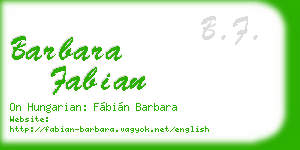 barbara fabian business card