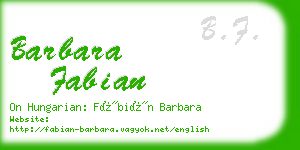 barbara fabian business card